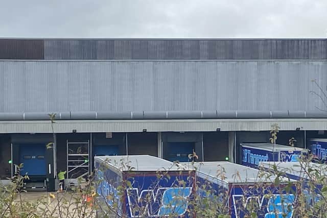 A woman died at Huhtamaki in Rowner Road, Gosport, after she was hit by a lorry