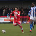 New Hawks signing Sam Matthews in action for Crawley.