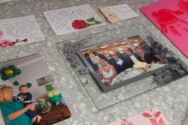 Pictured: Tributes left for the much loved mother, grandmother, and barmaid.