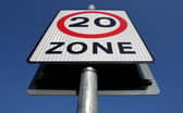 A general view of a 20mph speed limit sign. Photo: Dominic Lipinski/PA Wire