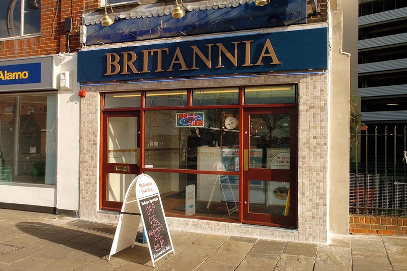 2006. Britannia Fish and Chips shop at The Hard, Portsea, Portsmouth. Picture: Michael Scaddan 060315-1b
