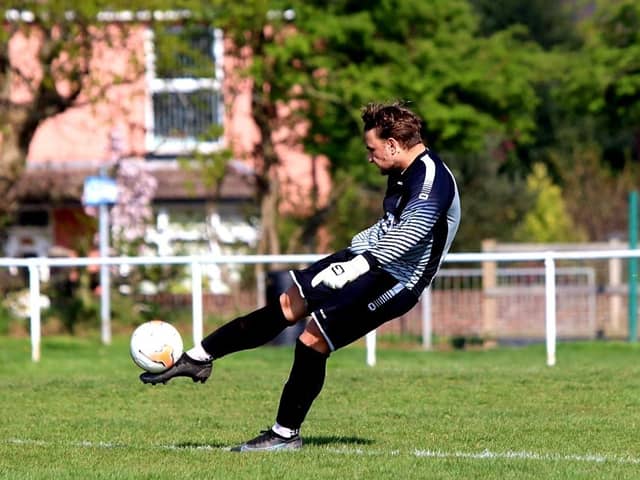 Sub goalkeeper Max Hoile scored a penalty after coming on as a late sub for Locks against Sway. Picture: Tom Phillips