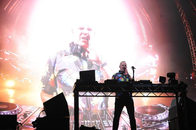 Fatboy Slim performing on Common Stage at Victorious Festival 2024 in Portsmouth on Friday, August 23.Picture: Sarah Standing (230824-5063)