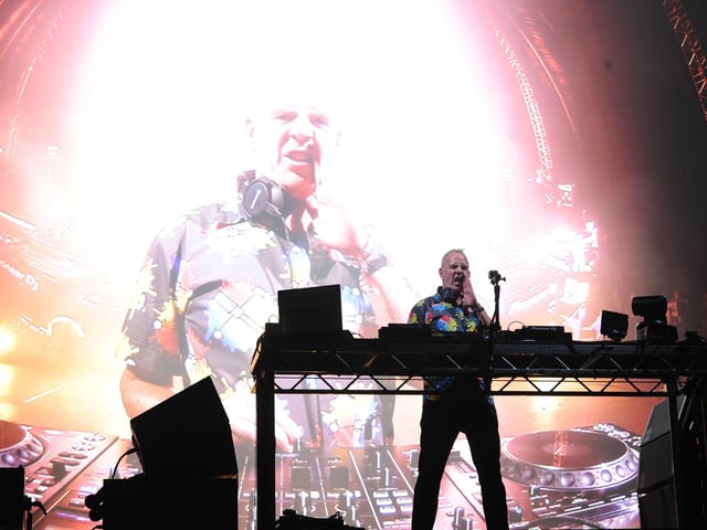 Fatboy Slim performing on Common Stage at Victorious Festival 2024 in Portsmouth on Friday, August 23.Picture: Sarah Standing (230824-5063)