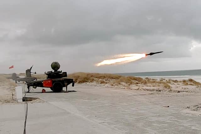 Live firing on Ex Invicta Shot of the Rapier missile system.