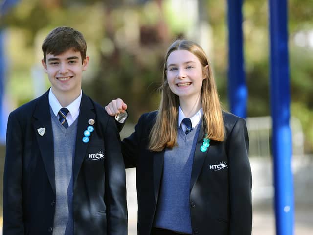Twins Martin and Wendy Lloyd have just become head boy and head girl at Horndean Technology College.

Picture: Sarah Standing (280920-7273)