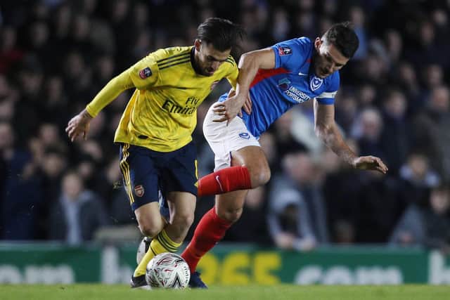 Gareth Evans returned from the cold to captain Pompey against Arsenal in last week's FA Cup fifth round.  Picture: Joe Pepler