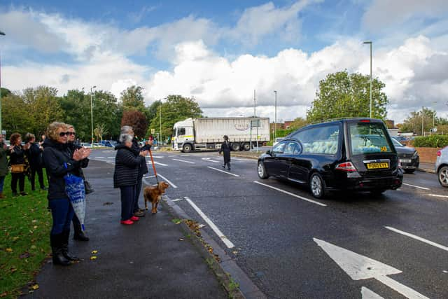 Hundreds of people have lined the streets of Stubbington to pay their respects to inspirational 10-year-old, Sophie Fairall. Picture: Habibur Rahman