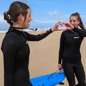 Holly and Daisy at Watergate Bay