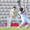 Jermaine Blackwood on his way to 95 as the West Indies defeated England by four wickets at Hampshire's Ageas Bowl. Photo by Dan Mullan/Getty Images for ECB.