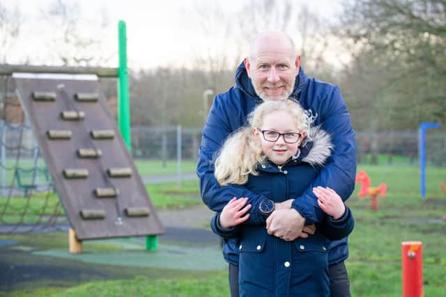 George Turner with his daughter Harriet 6 at Emsworth Park play area 
Picture: Habibur Rahman