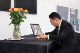MP Alan Mak signed the book of condolence at Havant Borough Councils offices.