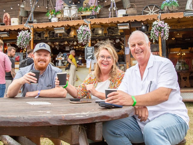 Greg Cane with his mum, Helen Cane and Greg Kinchin.