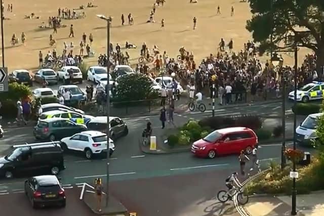 Police attended a disturbance on Southsea Common on June 23 2020 where a 17-year-old boy was arrested. Picture: Gethin Jones