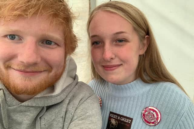 Sian Reeds and Ed Sheeran. Sian sadly passed away at the age of just 17 after suffering from a rare brain tumour.