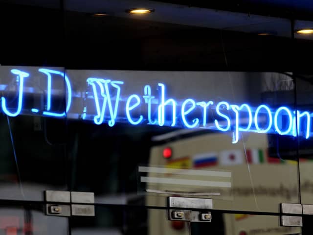 Wetherspoons sign. Picture: Tim Ireland/PA Wire
