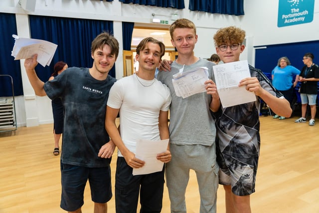 There were smiles all round as students collected their GCSE results this morning.
