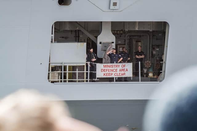 Crew members of HMS Queen Elizabeth.
Picture: Habibur Rahman
