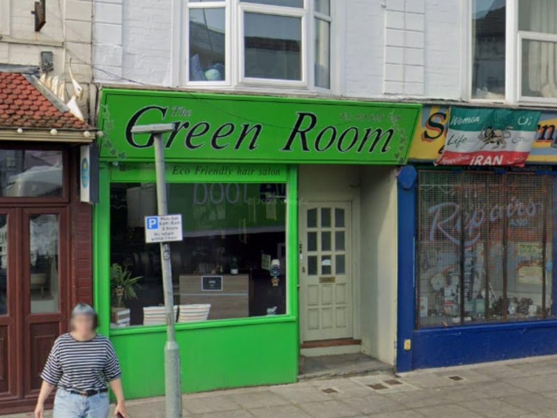 The Green Room, an eco friendly hair salon at 62 Albert Road, Southsea has a 4.7 Google rating based on 109 reviews. One person wrote: "Lovely and helpful staff, affordable and great hair results."