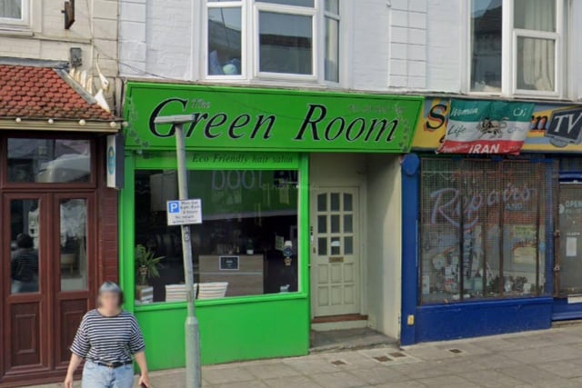 The Green Room, an eco friendly hair salon at 62 Albert Road, Southsea has a 4.7 Google rating based on 103 reviews. One person wrote: "Lovely and helpful staff, affordable and great hair results."