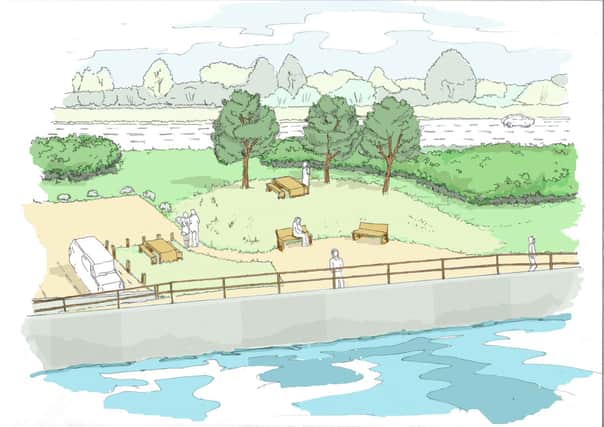 Sketches of what the sea defences off Eastern Road in Portsmouth could look like. Picture: Portsmouth City Council