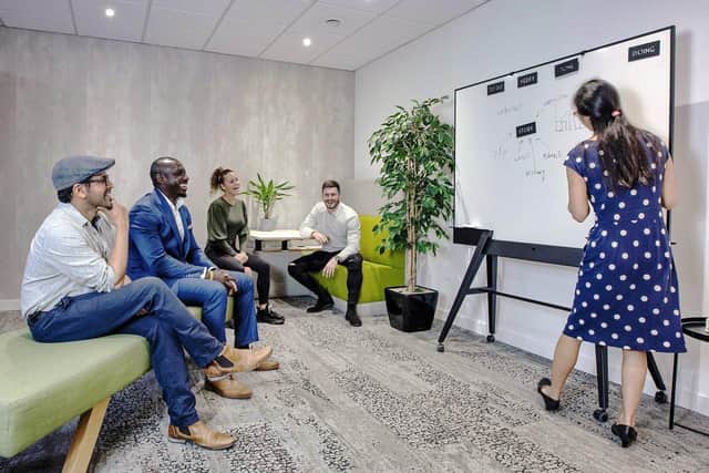 Members of the local community community stepped up to become models for a Havant office furniture company Agilita. Pictures by Robyn Liebenberg.
Jahirul Amin from design company Cave Academy, Cherelle Khassal from Portsmouth Football Club, Ousmane Drame from charity Urbond, Carl Hewitt from digital marketing firm Hewitt Matthews and Sau-Wan Lai from Wheeler & Lai Surveyors.