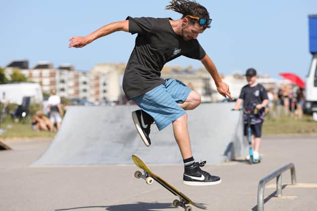Mikey Timmons. Hayling Island skatejam 
Picture: Chris Moorhouse (jpns 170721-42)
