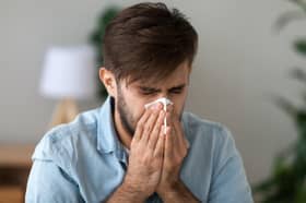 Hay fever symptoms.