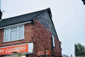 Storm Ciaran has lead to an external wall of a first floor flat collapsing in White Hart Lane, Portchester. Picture: Sarah Standing.