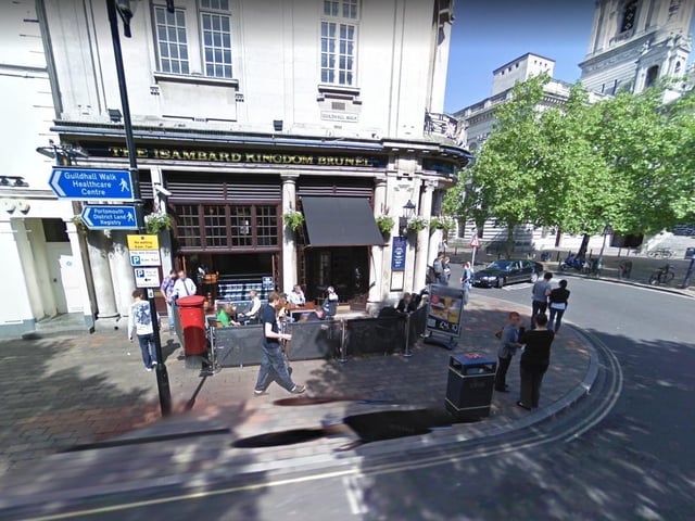The Isambard Kingdom Brunel Wetherspoon pub is one of the few things that has stayed the same in Guildhall Walk since 2011.