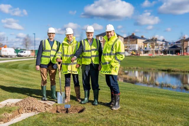 Image 1: (L-R)Mark Thistlethwayte, Chairman of Buckland Group and Dominic Hare, Chief Executive Officer, Blenheim   Image 6: (L-R) Roger File, Director, Pye Homes, Mark Thistlethwayte, Chairman of Buckland Group, Dominic Hare, Chief Executive Officer, Blenheim, John Beresford, Managing Director, Buckland Development