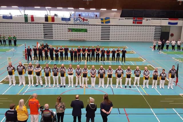 The opening ceremony at the short mat World Championships in Belgium