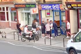 Residents have reported up to 20 young people breaking social distancing guidelines outside a kebab shop in Tangier Road, Baffins