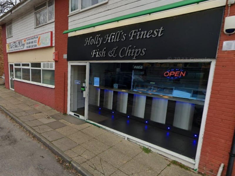 Holly Hill's Finest Fish And Chips in Sarisbury Green has been handed a new four-out-of-five food hygiene rating after assessment on March 22, the Food Standards Agency's website shows.