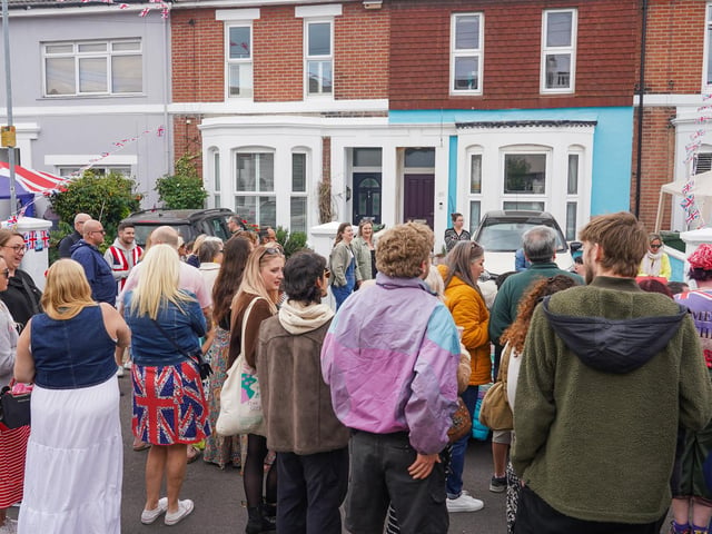 The Duncan Road VE Day street party. Picture: Alec Chapman