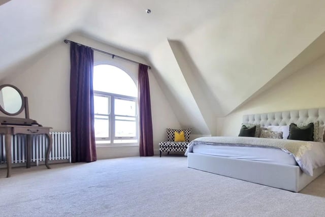 The listing says: "It represents the primary third of a substantial Victorian villa which was converted in approximately 2001 and is concealed behind high rendered walls and a remote control gateway, which leads to an area of off-road car parking for 2 cars."
