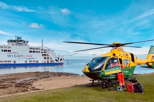 Hampshire and Isle of Wight Air Ambulance is amongst many groups receiving sponsorship from Wightlink.