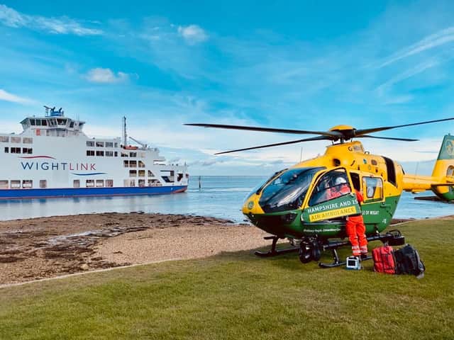 Hampshire and Isle of Wight Air Ambulance is amongst many groups receiving sponsorship from Wightlink.