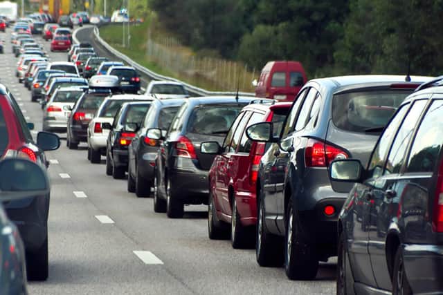 Congestion is backed up to the M27 junction 5 after a crash on the M3 blocked a lane.