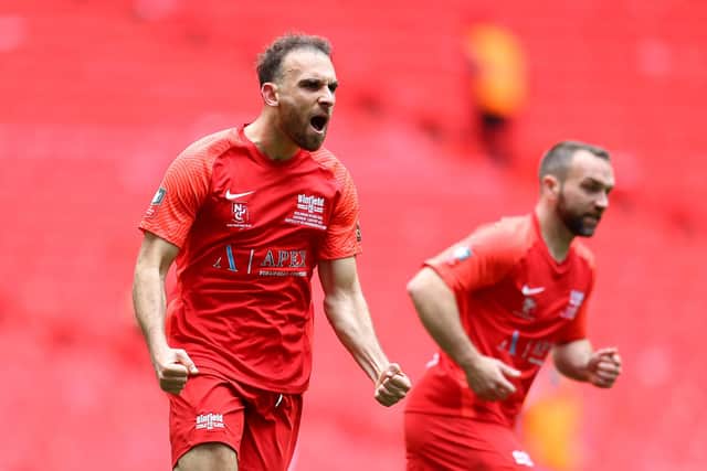 Liam Ferdinand's late leveller denied US Portsmouth a place at Wembley in last season's FA Vase final. Photo by Catherine Ivill/Getty Images.
