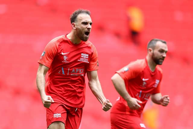 Liam Ferdinand's late leveller denied US Portsmouth a place at Wembley in last season's FA Vase final. Photo by Catherine Ivill/Getty Images.