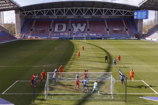 Pompey visited Wigan in April. They are scheduled to return on August 28 following the release of League One fixtures. Picture: Daniel Chesterton/phcimages.com