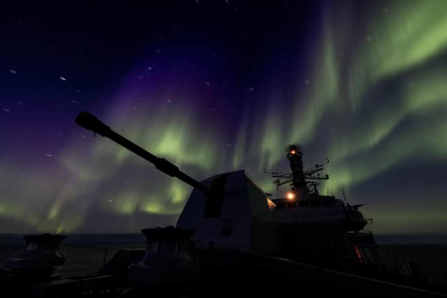 HMS Lancaster witnessed the Northern Lights