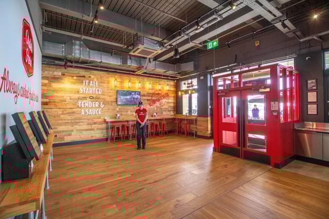 New restaurant, Slim Chickens has opened in Gunwharf Quays, Portsmouth on 26th January 2024
Pictured: Interior of Slim Chickens at Gunwharf Quays, Portsmouth
Picture: Habibur Rahman