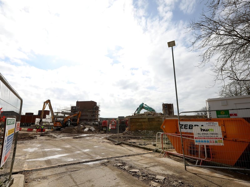 There is now little left of the car park as the demolition nears completion.