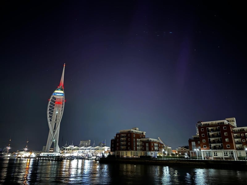 The Northern Lights seen over Portsmouth overnight. Picture: Marcin Jedrysiak.