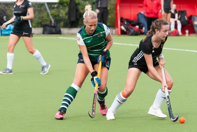 Lydia Jackson, right, scored twice as Fareham thrashed Havant 5-0 in  their first league game of 2021/22. Picture: Duncan Shepherd