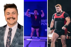 Troy Atkin is a trainee solicitor at Biscoes in North End and also a powerlifter. He is pictured winning the title of English Bench Press Champion - 120kg open men's category, in
Newark.