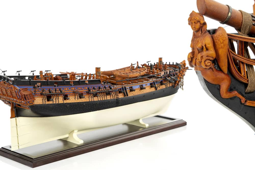 A 1:36 scale model of the sixth-rate frigate Sphinx, constructed in Portsmouth, is set to go under the hammer for thousands of pounds. Picture: Charles Miller Auctions.