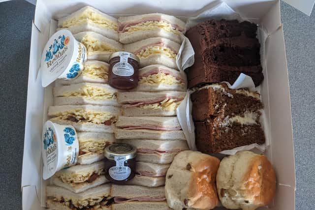 Afternoon tea box from Vintage Tea Room in West Street, Fareham